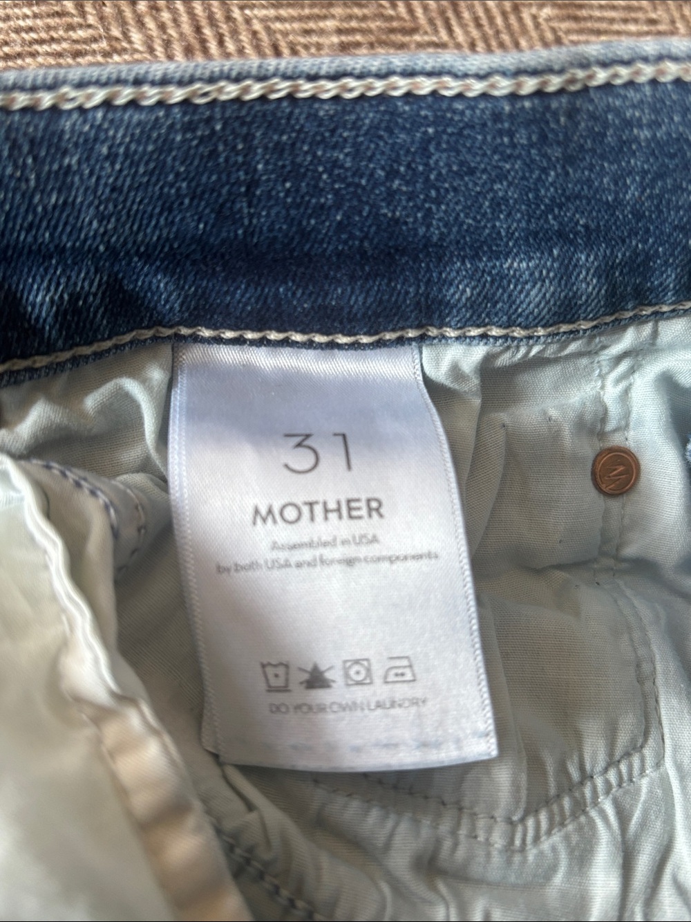 MOTHER The insider crop Step Chew Dancing on Coals Size 31 - Picture 4 of 7